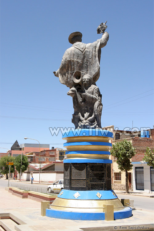 Sculpture composition on carnival topic