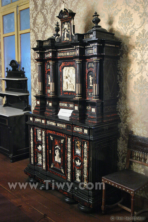 A secretaire made of an ancient cedar