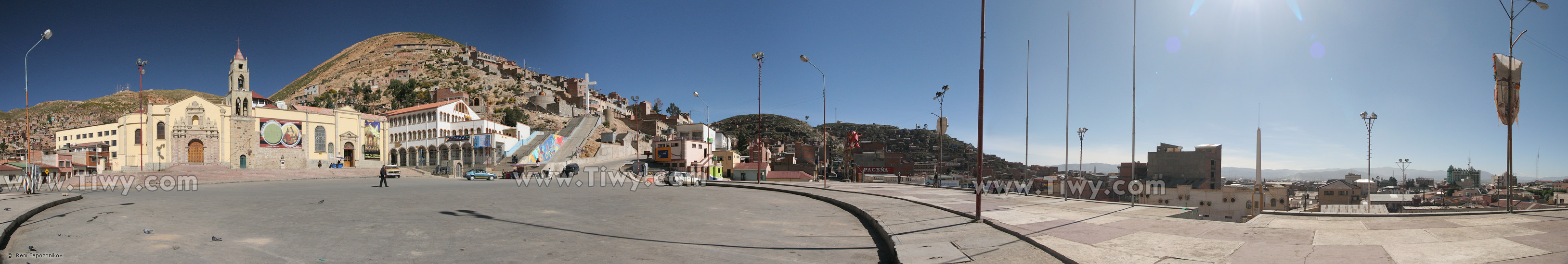 Folklore square and Sanctuary of the Virgin of Socavon