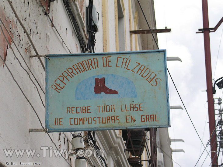 Signboards at the streets of Sucre