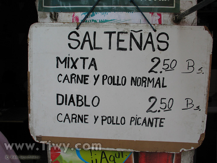 Signboards at the streets of Sucre