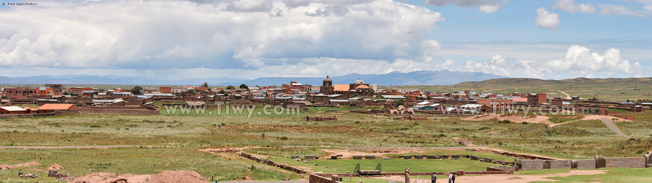 View to the village Tiwanaku