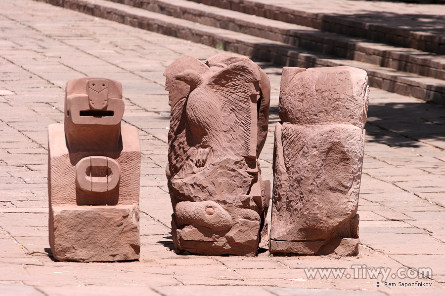 Exposition of stone sculptures in the open air