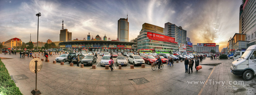 Cerca de la estación de tren de Jinan