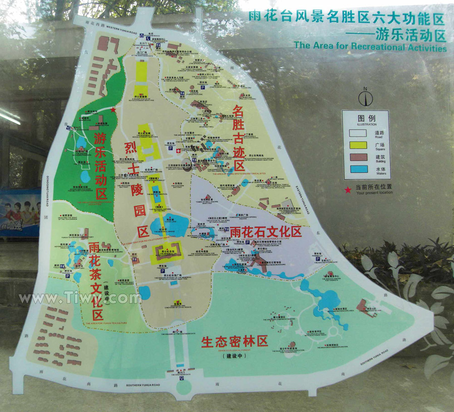 Yuhuatai hill map