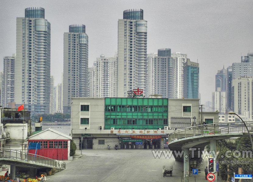 Ferryboat across the Huangpu river