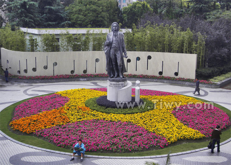 Johann Sebastian Bach monument in Shanghai