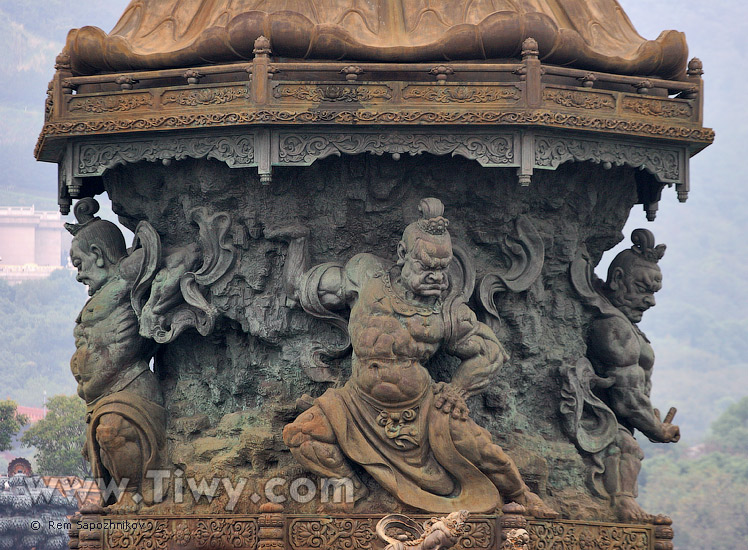 Fountain 9 Dragons washing little Buddha