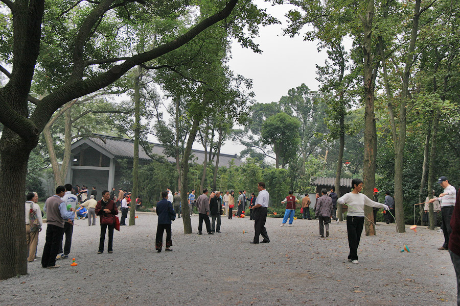 Chinese playing with whirligig