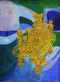 Золотой плот муисков (картина Юлии Романовой)