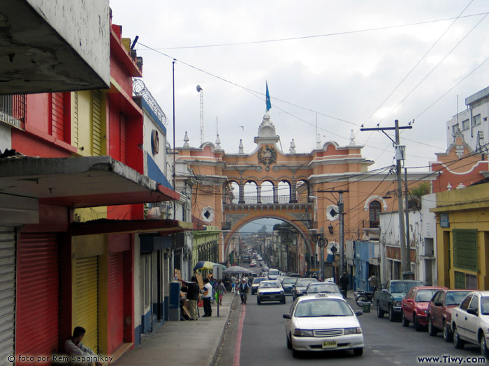 The view to the arch of the National Post Office