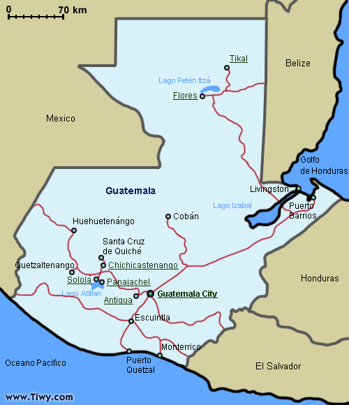 Tiwy.com - Mapa de Guatemala para las fotos 2004