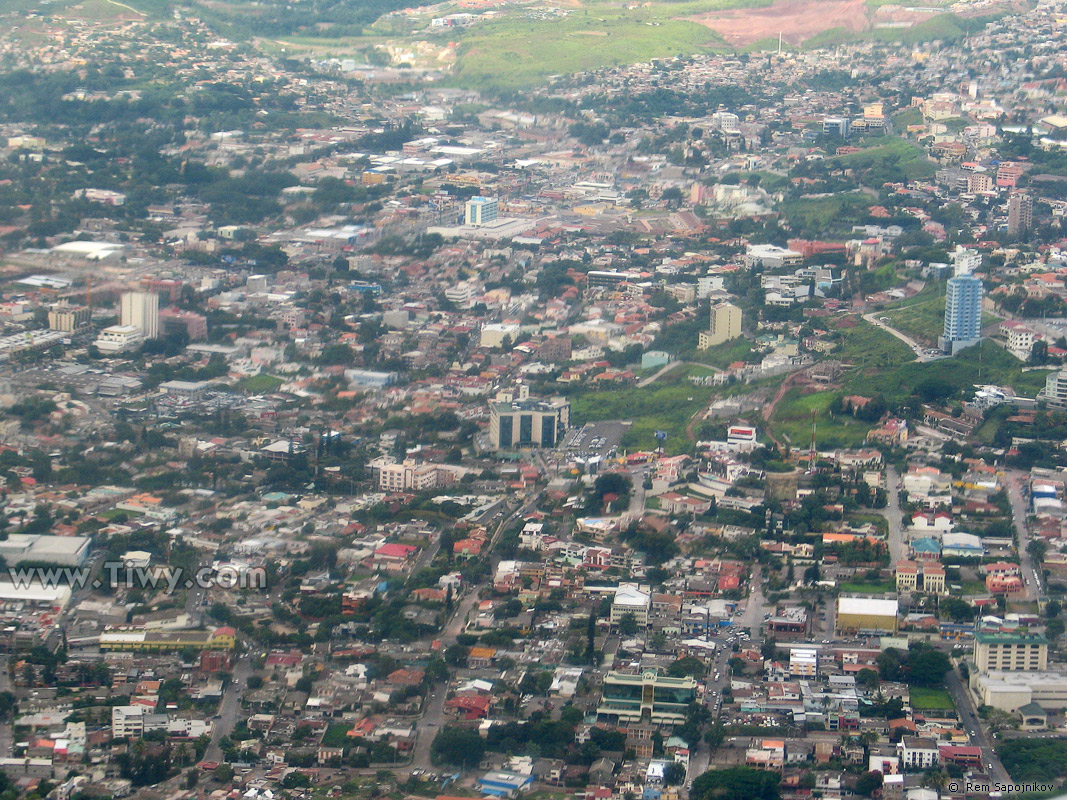 View of Tegus from the aircraft