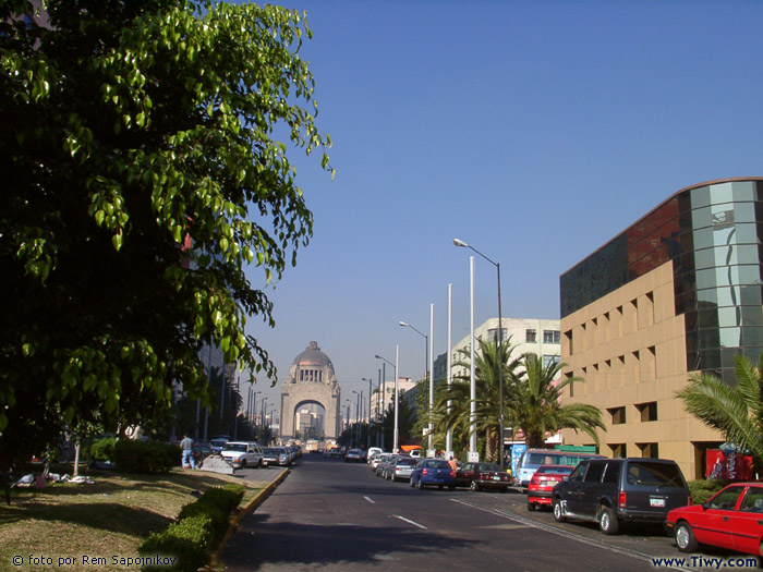 View to the monument of the Mexican Revolution