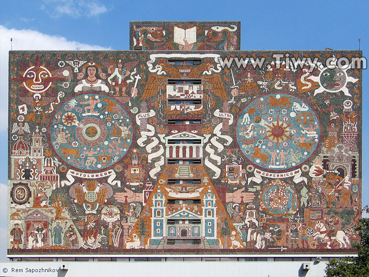 O'Gorman is the author of the the fresco at the facade of the Central library of UNAM