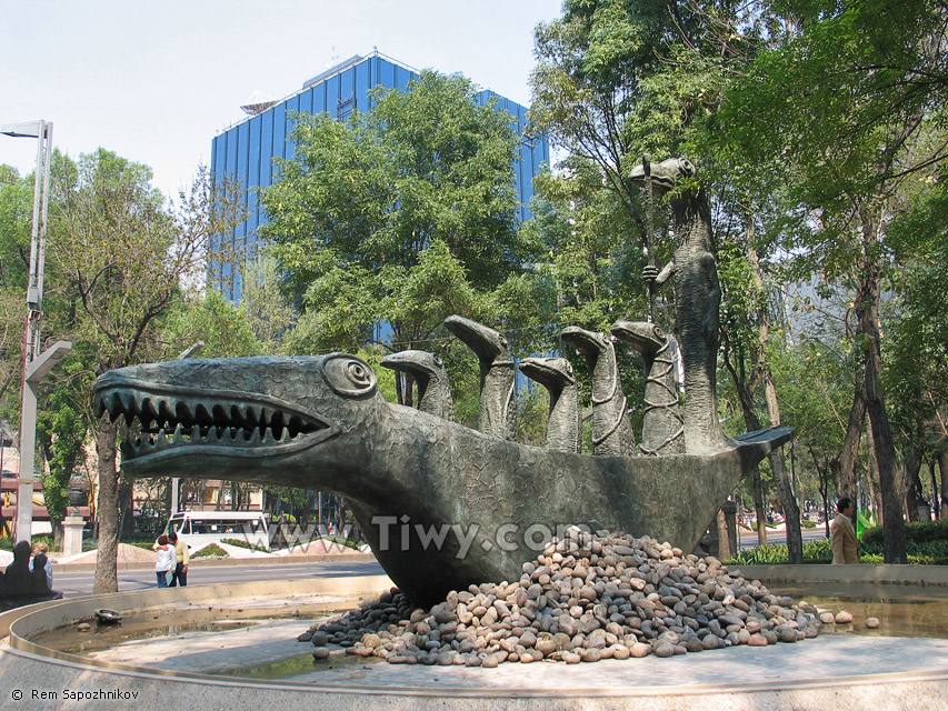 Crocodile family on a river stroll