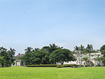 Mausoleum of Omar Torrijos in the deserted park of Amador district