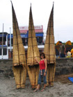 Caballitos de totora - single-seat boats made of cane