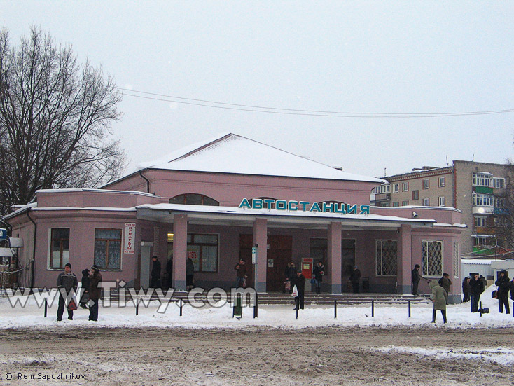Bus terminal station in Chernyakhovsk