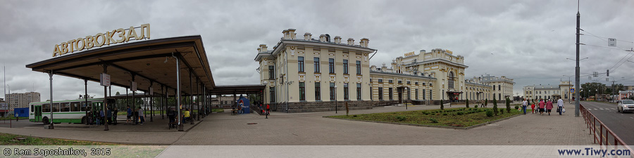 A panoramic view of the railway station of Rybinsk