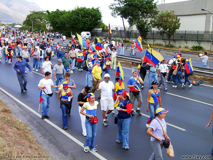 Contramanifestacion de la oposicion a Chavez - 25 de Enero del 2003