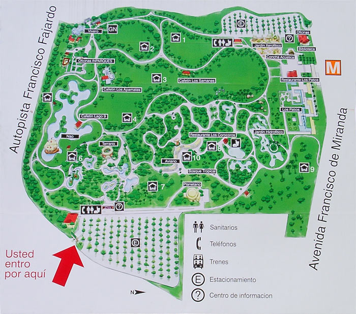 Схема парка Дель-Эсте