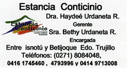 Estancia Conticinio - Tarjeta