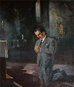 Jose Gregorio Hernandez. He listened to the mass every day, made his communion and prayed the prayer of the Rosary (artist Ivan Belsky)