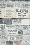 Placards with gratitude to the saint doctor Jose Gregorio Hernandez