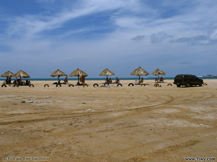 En las playas privilegiadas de la Araya uno se siente millionario. 